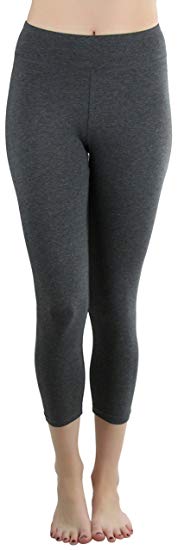 ToBeInStyle Women's Cotton-Spandex Capri Leggings