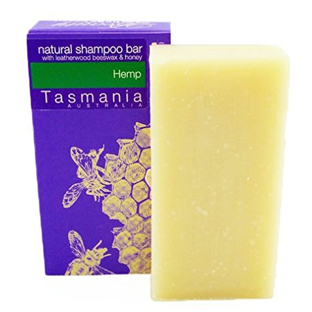 Unscented Honey & Hemp Seed Oil SHAMPOO BAR | 100% Natural Organic Australian Ingredients Sulfate free | Sensitive & Dry Skin | Healthy Shiny Hair | Handmade by Beauty and the Bees Tasmania