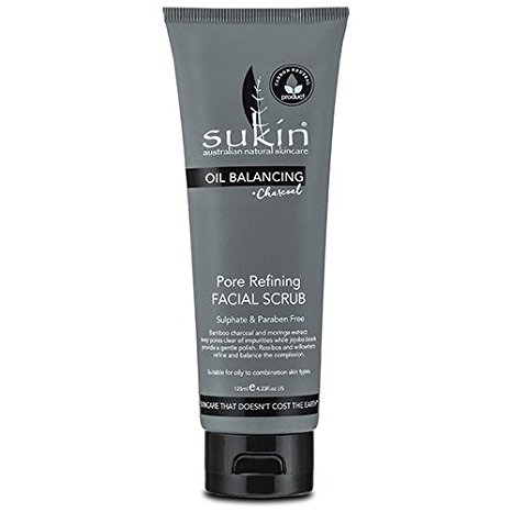 Sukin Oil Balancing   Charcoal - Pore Refining Facial Scrub - 125ml