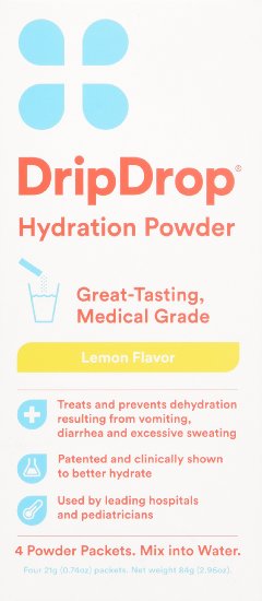 Drip Drop ORS 4 Powder Packs Lemon