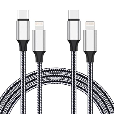 USB-C to Lightning Cable, 2 Pack 10FT 20W iPhone Charger MFi Certified Type C to Lightning Cable Sync Nylon Braided USB C Fast Charging Cable for iPhone 13/12/12Pro/12ProMax/11/11Pro MAX/XS and More