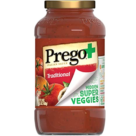 Prego  Hidden Super Veggies Traditional Italian Tomato Sauce, 24 Ounce Jar
