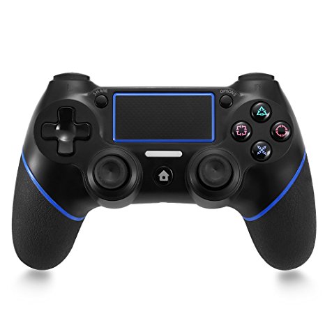 PS4 Controller, TONSUM Bluetooth Gamepad Six Axies DualShock 4 Wireless Controller for PlayStation 4, Touch Panel Joypad with Dual Vibration, Instantly Timely Manner To Share Joystick