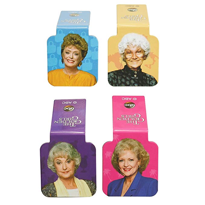 Ata-Boy Golden Girls Cast Set of 4 1" Magnetic Page-Top Bookmarks