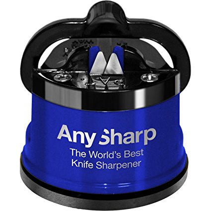 AnySharp Pro Knife Sharpener, Metal, Royal Blue