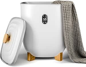 AGLUCKY Towel Warmer for Bathroom, 25L Large Towel Warmers, Hot Towel Warmers Bucket with 2 Heating Modes, LCD Screen, Auto Shut-Off, Fits Blankets, Bathrobes, PJ's, Ideal Gift for Family, White