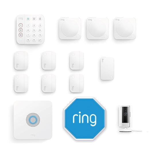 Ring Alarm 13 Piece Kit (2nd Generation)   All-new Ring Indoor Cam (2nd Gen) by Amazon – home security system with optional Assisted Monitoring - No long-term commitments - Works with Alexa