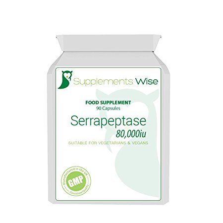 Serrapeptase 80000IU 90 Capsules | Multi Use Supplement | Supports Healthy Joints | Natural Anti-Inflammatory | HIGH STRENGTH Proteolytic Enzyme