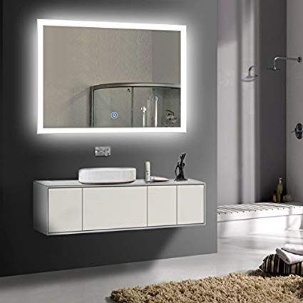 BHBL 28 x 36 in LED Backlit Mirror Wall Mounted Lighted Makeup Vanity Mirror with Touch Button(N031-I)