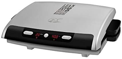 George Foreman 6-Serving Removable Plate Electric Indoor Grill and Panini Press, Silver, GRP99