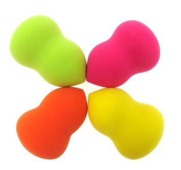 AUSKY®4pcs/Pack Pear Pro Latex Free Beauty Makeup Blender Sponge Flawless Smooth Cream Powder Foundation Makeup Puff, Cosmetic Make up application