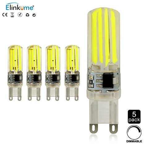 MUMENG 5X G9 Light LED Bulbs Cool White 5W Dimmable Lighting Super Bright 380-400LM Energy Saving (Replacing 45W Halogen Bulbs)AC 200-240V [Energy Class A ]