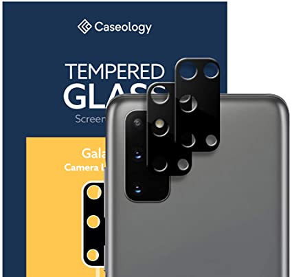 Caseology, 2Pack, Samsung Galaxy S20 Camera Lens Protector, 9H Hardness Anti-Scratch Case Friendly Tempered Glass, Samsung S20 Lens Protector