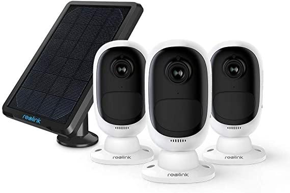 REOLINK Battery Powered Security Camera System Bundle, Wireless Solar Rechargeable 1080p HD WiFi Home Surveillance Outdoor 2-Way Talk, Color Night Vision, Motion Alerts