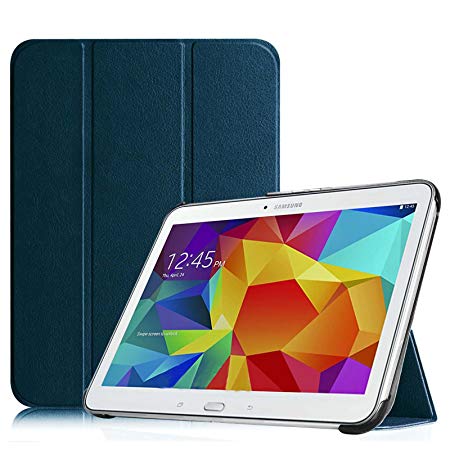 FINTIE Galaxy Tab 4 10.1 SlimShell Case - Super Thin Lightweight Stand Cover with Auto Sleep/Wake Feature for Samsung Galaxy Tab 4 10.1 SM-T530 SM-T535, Navy
