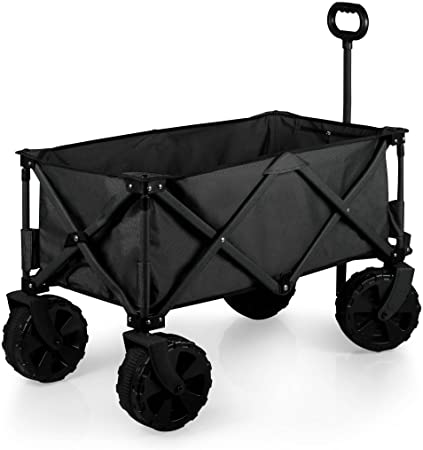 ONIVA - a Picnic Time Brand Collapsible Adventure Wagon with All-Terrain Wheels, Black/Gray