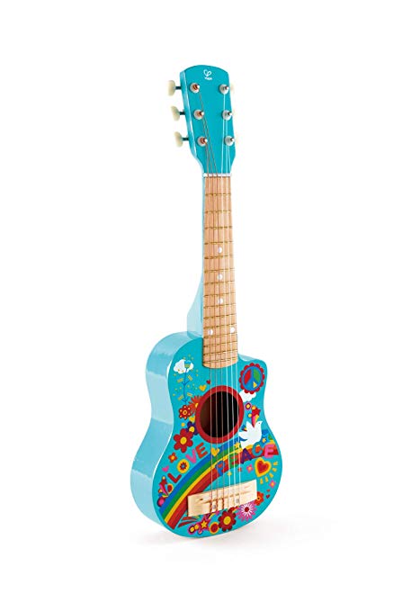 Hape Kid's Flower Power First Musical Guitar, Turquoise