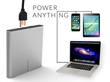 LIFEPOWER A2 L - 27,000 mAh Portable Outlet with USB & AC Plug Outlet- Universal Battery Pack- AC 120V /50 Hz/max 120W peak for iphone, macbook, android, PC, tablet, laptop, camera, gopro, amplifier