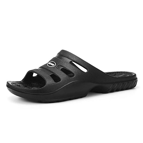 Raydem Men's Slide Sandals Athletic Slippers with Arch Support for Shower Pool Beach Sports Gym Spa Trip Outdoor House
