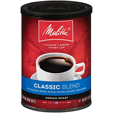 Melitta Classic Blend Coffee, Medium Roast, Extra Fine Grind, 11 Ounce Can