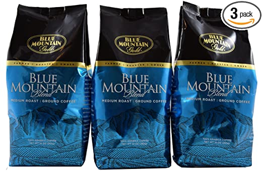 Blue Mountain Blend Ground Coffee, 10-Ounce (Pack of 3)