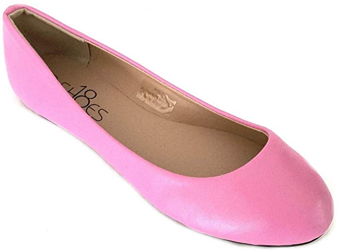 Shoes 18 Womens Classic Round Toe Ballerina Ballet Flat Shoes