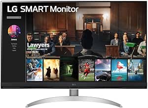 LG 32SQ700S-W Smart-Monitor, 32 Zoll, 3840 x 2160 (UHD), 16:9, 62 Hz, 5 ms, Weiß