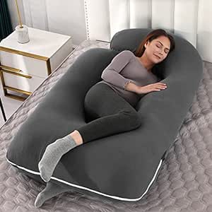 Amazon Onewania All New G Shaped Multifunctional Microfiber Pregnancy Pillow/Maternity Pillow. (Grey-G)