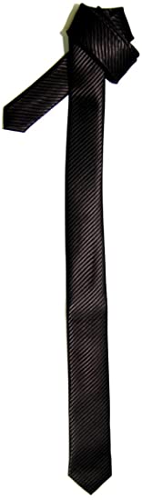 Retreez Skinny Tie Necktie with Stripe Textured