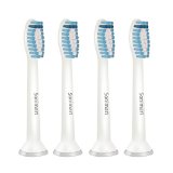 Sonimart Premium Ultra Soft Sensitive Replacement Toothbrush Heads 4-pack replaces Philips Sonicare HX6053 Sensitive fits Philips Sonicare 2 Series Plaque Control 3 Series Gum Health DiamondClean EasyClean FlexCare FlexCare  FlexCare Platinum HealthyWhite and HydroClean Brush Handles OEHHA Prop 65 Approved