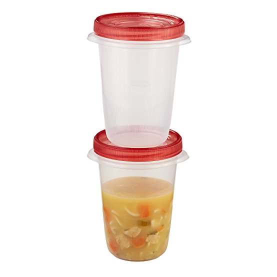 Rubbermaid TakeAlongs 4 Cup Twist & Seal Food Storage Container, 2 Pack