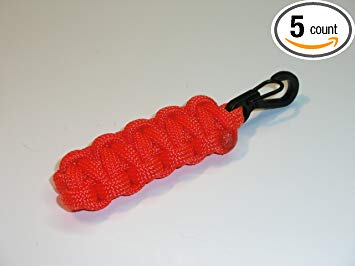 Redvex Paracord Heavy Duty Zipper Pulls - (Qty-5) Choose Your Size and Color
