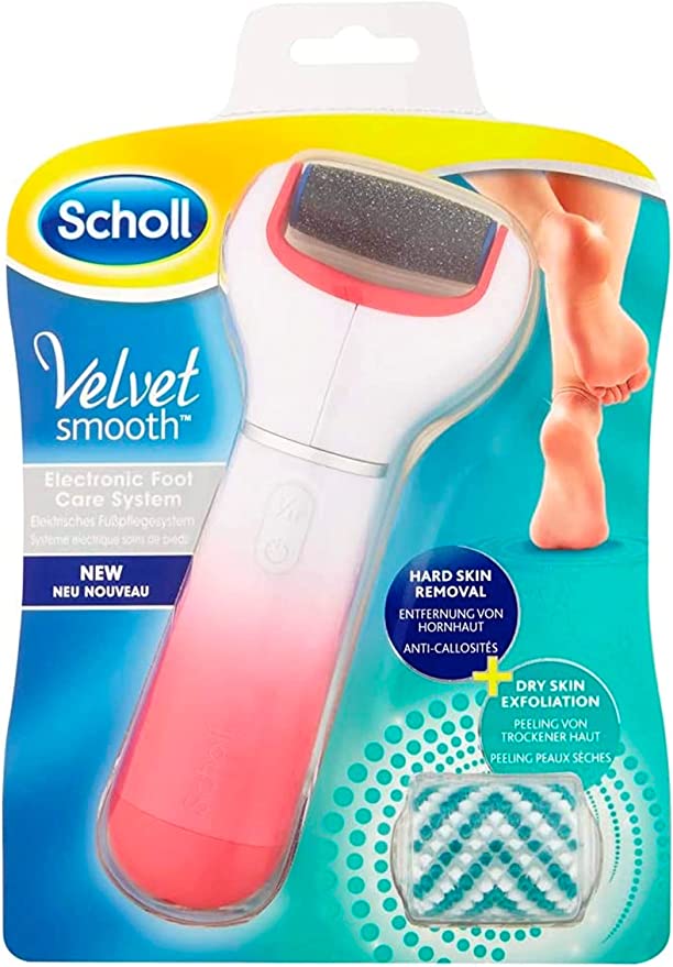 Scholl Velvet Smooth Electronic Foot File, Pink
