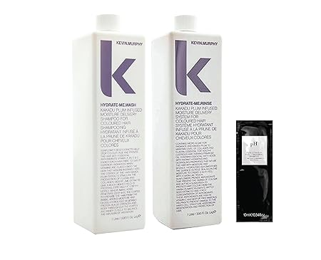 KEVIN MURPHY Hydrate-Me Wash And Rinse 33.8 Fl Oz with pH Laboratories Pure Straight Post-Treatment Shampoo 10 ml