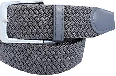 Oliver George Men's Canvas Elastic Fabric Woven Stretch Elastic Braided Belts