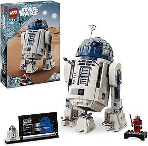 LEGO Star Wars R2-D2 Figura de Droide de Juguete de Construcción con Minifigura de Darth Malek del 25 Aniversario y Placa Decorativa, Regalo para Niños y Niñas de 10 Años o Más 75379