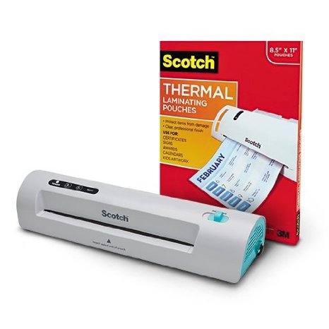 Scotch Thermal Laminator with 100-Pack Laminating Pouches (TL901C-T)