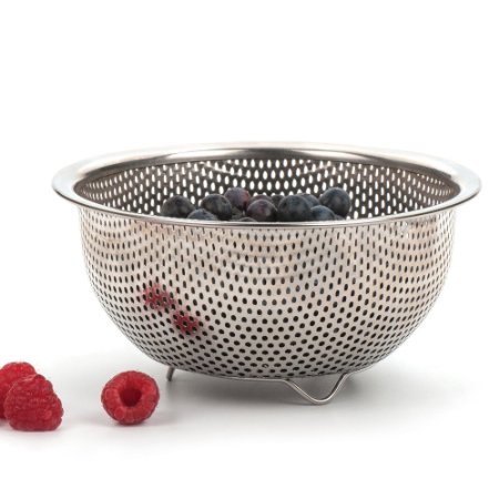 RSVP Endurance Precision Pierced Stainless Steel Berry Colander