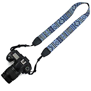 Elvam Camera Neck Shoulder Belt Strap for DSLR / SLR / Nikon / Canon / Sony / Olympus / Samsung / Pentax ETC - Pattern Striped