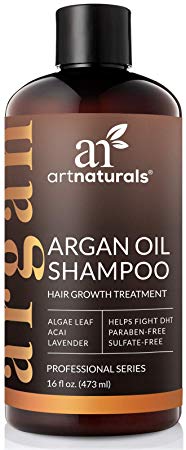 ArtNaturals Argan-Oil Shampoo for Hair-Regrowth - (16 Fl Oz / 473ml) - Sulfate Free - Treatment for Hair Loss, Thinning & Regrowth - Growth Product For Men & Women - Infused with Biotin