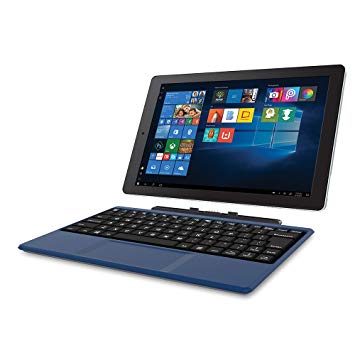 2018 High Performance RCA Cambio 10.1" 2-in-1 Touchscreen Tablet PC Intel Quad-Core Processor 2GB RAM 32GB Hard Drive Webcam Wifi Microsoft Office Mobile Bluetooth Windows 10-Blue