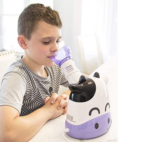 HealthSmart Humidifier and Personal Steam Inhaler for Kids Includes an Aromatherapy Tank and Facial Mask That Offers a Quick 6-9 Minute Therapy with Variable Steam Adjustment, Margo Moo