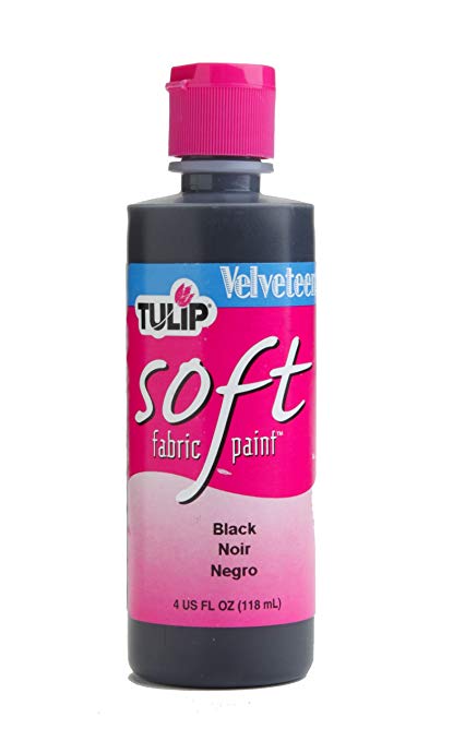 Tulip 23920 Soft Fabric Paint 4oz Velveteen Black