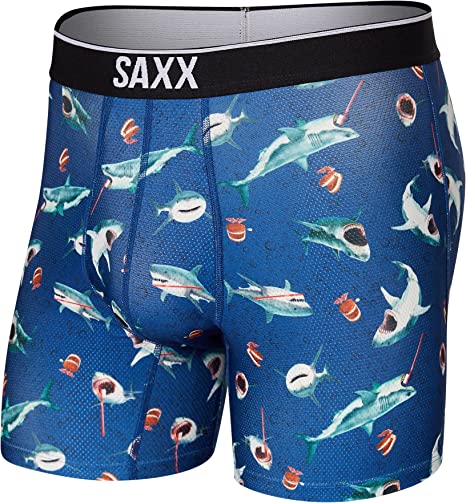 Saxx Men's Underwear – VOLT Breathable Mesh Boxer Briefs with Built-in Pouch Support – Workout Underwear for Men