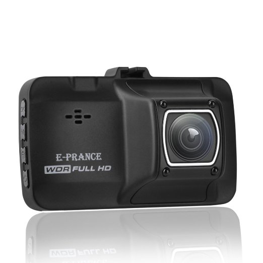Full HD Dash Cam,E-PRANCE D101 1296P Car DVR Video Recorder Dashboard Camera with 170 Wide angle Lens Night Vison G-Sensor