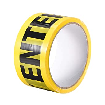 uxcell Caution Warning Stripe Sticker Adhesive Tape Bold DO NOT Enter Marking, 82 Ft x 2 Inch(LxW), Yellow Black for Workplace Wet Floor Caution