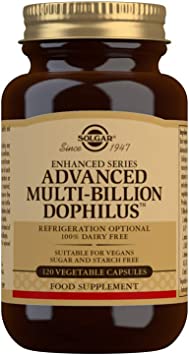 Solgar Advanced Multi-Billion Dophilus Vegetable Capsules - Pack of 120 - 4 Curated Strains of Beneficial Microorganisms - For Digestion and Immune Support - Vegan and Gluten Free