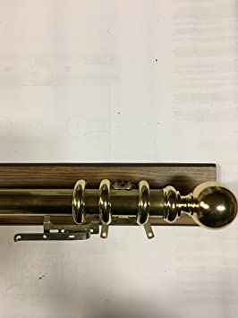 Kirsch 51268-63 Regatta 1 3/8" Decorative Traverse Rod 100-180" Color: Brass