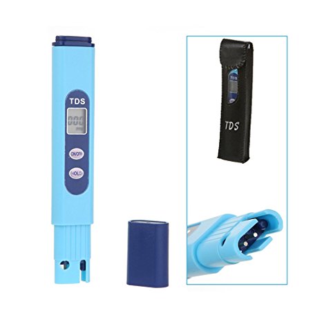 DoDoCool Mini Digital LCD TDS Meter Tester Water Quality Filter Pen 0-9999 PPM Blue