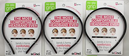 Scunci No Slip Grip Bendable Headband - 3 per case.